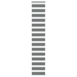 Berkfield Home Elegant Zebra Blind Dark Grey 45x230 cm Fabric Width 40.9 cm Polyester - thumbnail 2