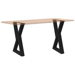 Berkfield Home Dining Table Legs 2 pcs Black 50x(72-73.3) cm Steel - thumbnail 8