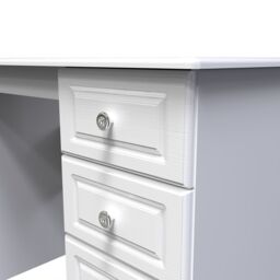 Ready Assembled 2 U Stirling 6 Drawer Kneehole Desk (Ready Assembled) in Off-White - thumbnail 4