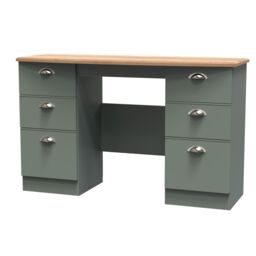 Ready Assembled 2 U Albert 6 Drawer Kneehole Desk (Ready Assembled) in Pale Green - thumbnail 3