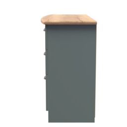 Ready Assembled 2 U Albert 6 Drawer Kneehole Desk (Ready Assembled) in Pale Green - thumbnail 2