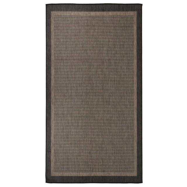 Berkfield Home Outdoor Flatweave Rug 80x150 cm Dark Brown - Size: Medium - image 1