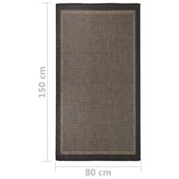 Berkfield Home Outdoor Flatweave Rug 80x150 cm Dark Brown - Size: Medium - thumbnail 6