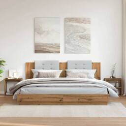 Berkfield Home Bedside Cabinets 2 pcs Artisan Oak 40x30x40 cm Engineered Wood in Brown - Size: 40 x 30 x 40 cm - thumbnail 3
