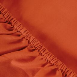 OHS Ultra Soft Microfibre Plain Fitted Bed Sheet in Burnt Orange - Size: Super King - thumbnail 4