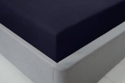 New Edge Blinds Brights Collection Non Iron Fitted Sheet in Blue - Size: Single - thumbnail 3