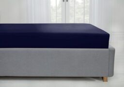 New Edge Blinds Brights Collection Non Iron Fitted Sheet in Blue - Size: Single - thumbnail 2