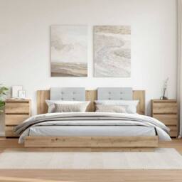 Berkfield Home Bedside Cabinets 2 pcs Artisan Oak 40x35x62.5 cm Engineered Wood in Brown - thumbnail 2