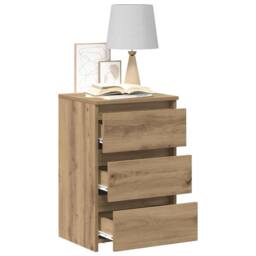 Berkfield Home Bedside Cabinets 2 pcs Artisan Oak 40x35x62.5 cm Engineered Wood in Brown - thumbnail 3