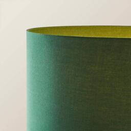 ValueLights Charlie White Single Stem Floor Lamp with Fabric Drum Lamp Shade & LED Bulb in Bottle Green - thumbnail 4