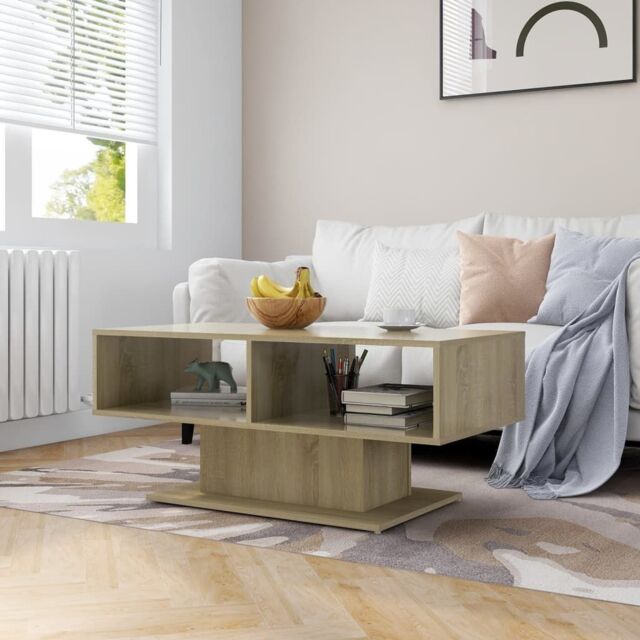Berkfield Home Coffee Table Sonoma Oak 103.5x50x44.5 cm Engineered Wood in Brown - image 1