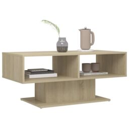 Berkfield Home Coffee Table Sonoma Oak 103.5x50x44.5 cm Engineered Wood in Brown - thumbnail 5