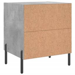 Berkfield Home Bedside Cabinet Concrete Grey 40x35x47.5 cm Engineered Wood - thumbnail 8