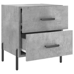 Berkfield Home Bedside Cabinet Concrete Grey 40x35x47.5 cm Engineered Wood - thumbnail 5