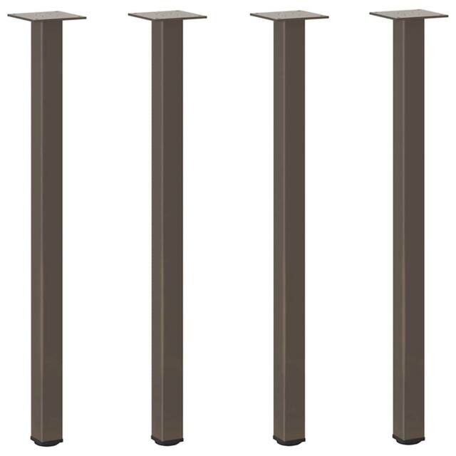Berkfield Home Coffee Table Legs 4 pcs Natural Steel 72-74 cm Steel in Brown - image 1