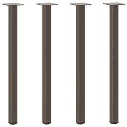 Berkfield Home Coffee Table Legs 4 pcs Natural Steel 72-74 cm Steel in Brown - thumbnail 1