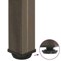Berkfield Home Coffee Table Legs 4 pcs Natural Steel 72-74 cm Steel in Brown - thumbnail 9