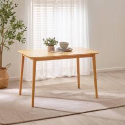 FurnitureboxUK Lynton Small Wooden Dining Table & 2 Benches in Light Oak - thumbnail 2