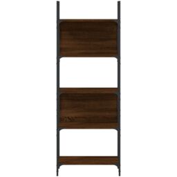 Berkfield Home Bookshelf 5-Tier Brown Oak 60.5x24x166.5 cm Engineered Wood - thumbnail 5