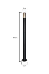 BHS Lighting Zeb Adjustable Outdoor Post Light in Black - thumbnail 5