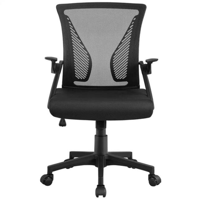 VOGREX Mesh Office Chair Adj Lumbar Arms Black - image 1