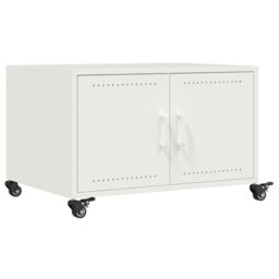 Berkfield Home Coffee Table White 68x50x43.5 cm Steel - thumbnail 2