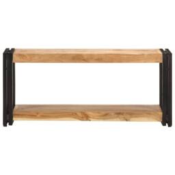 Berkfield Home TV Cabinet 90x30x40 cm Solid Acacia Wood in Brown - Size: 90 x 30 x 40 cm - thumbnail 2