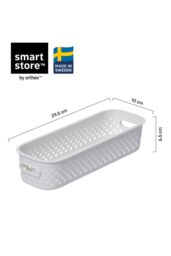 SmartStore Essence Slim Sea Salt 'Storage Tray Basket' 1.3L x 3 in White - Size: Small - thumbnail 2