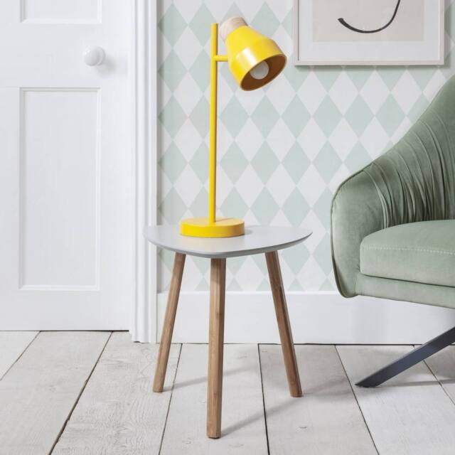 Nöa and Nani Malme Side Table Occasional Small in Chalk Grey and Natural Pine - image 1