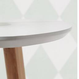 Nöa and Nani Malme Side Table Occasional Small in Chalk Grey and Natural Pine - thumbnail 4