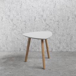 Nöa and Nani Malme Side Table Occasional Small in Chalk Grey and Natural Pine - thumbnail 5