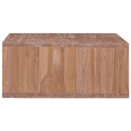 Berkfield Home Coffee Table 70x70x30 cm Solid Teak Wood in Brown - Size: 70 x 70 x 30 cm - thumbnail 4