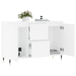 Berkfield Home Sideboard White 104x35x70 cm Engineered Wood - Size: 104 x 35 x 70 cm - thumbnail 4