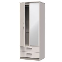 Ready Assembled 2 U Windsor Tall 2 Door 2drw Mirrored Wardrobe (Ready Assembled) in Taupe - thumbnail 5