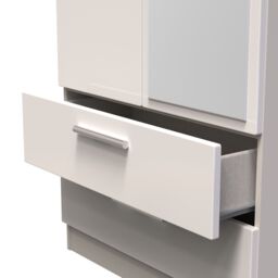 Ready Assembled 2 U Windsor Tall 2 Door 2drw Mirrored Wardrobe (Ready Assembled) in Taupe - thumbnail 6