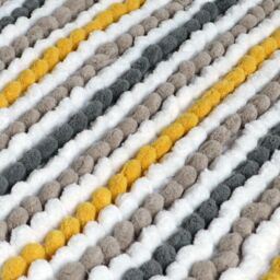 Allure Bath Fashions Striped Chunky Bobble Pedestal Mat in Mustard - thumbnail 2