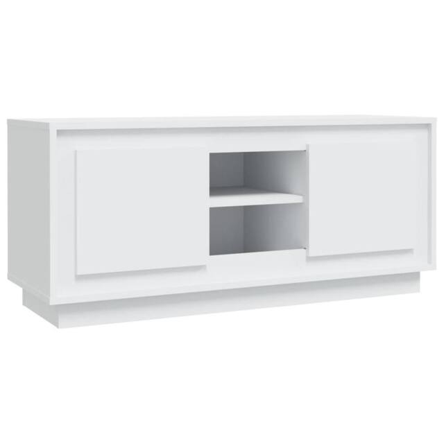 Berkfield Home TV Cabinet White 102x35x45 cm Engineered Wood - Size: 102 x 35 x 45 cm - image 1