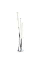 Netlighting Glacier LED 3 Light Floor Lamp Chrome Acrylic With Bubbles in Grey