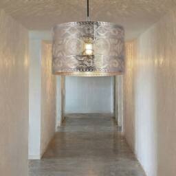 Emitto Ceiling Light Shade Moroccan Style Chrome Pendant Shade Lamp Decor in Silver - thumbnail 3