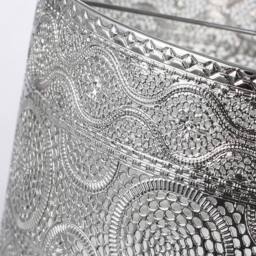 Emitto Ceiling Light Shade Moroccan Style Chrome Pendant Shade Lamp Decor in Silver - thumbnail 5