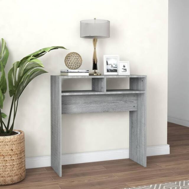 Berkfield Home Console Table Grey Sonoma 78x30x80 cm Engineered Wood - Size: 78 x 30 x 80 cm - image 1