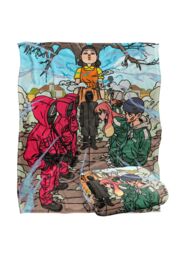 Squid Game Season 3 152 X 127 cm Anime Stand-Off Silky Touch Super Soft Throw Blanket in White - thumbnail 2