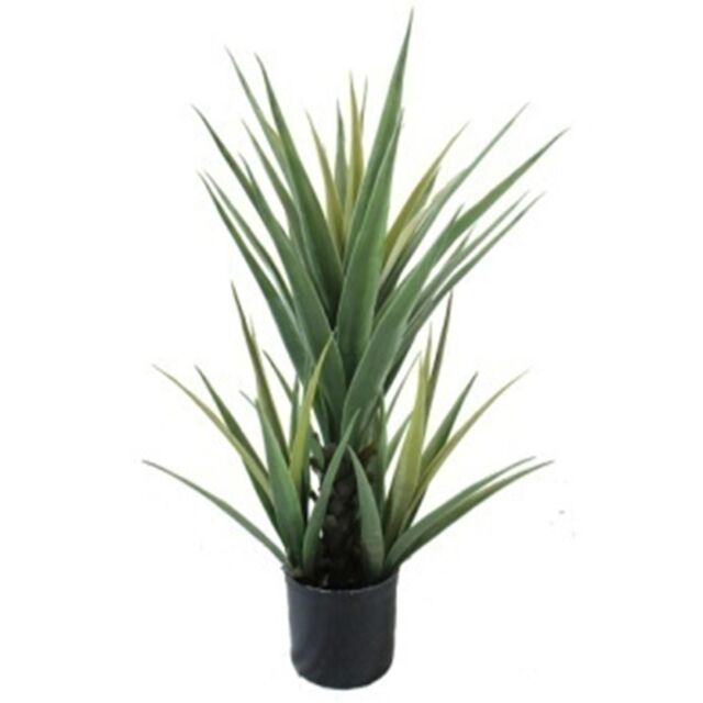 Leaf Artificial Yucca Plant Tree Deluxe Faux Plant 70cm in Green - image 1