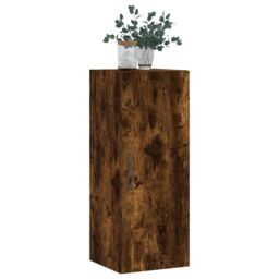 Berkfield Home Wall Mounted Cabinet Smoked Oak 34.5x34x90 cm Engineered Wood in Brown - thumbnail 3