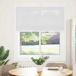 Berkfield Home Pleated Blind White 115x100 cm Fabric Width 114.4 cm Polyester - thumbnail 2