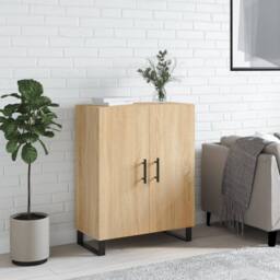 Berkfield Home Sideboard Sonoma Oak 69.5x34x90 cm Engineered Wood in Light Brown - thumbnail 2