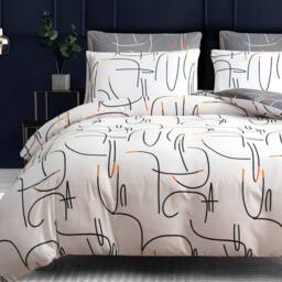 Grace Double Brushed Duvet Cover Single Supersoft with Zipper Closure in Grey - thumbnail 3