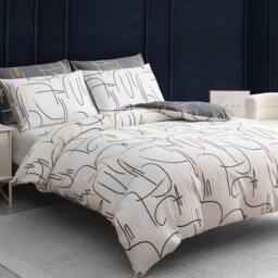 Grace Double Brushed Duvet Cover Single Supersoft with Zipper Closure in Grey - thumbnail 5