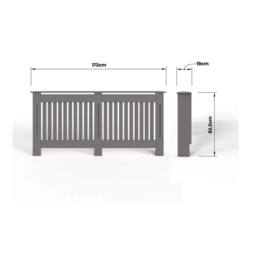 FORGEVIO Cover Grey Vertical Slat X-Large MDF Elegant Home Décor Solution - thumbnail 2