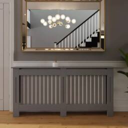 FORGEVIO Cover Grey Vertical Slat X-Large MDF Elegant Home Décor Solution - thumbnail 1